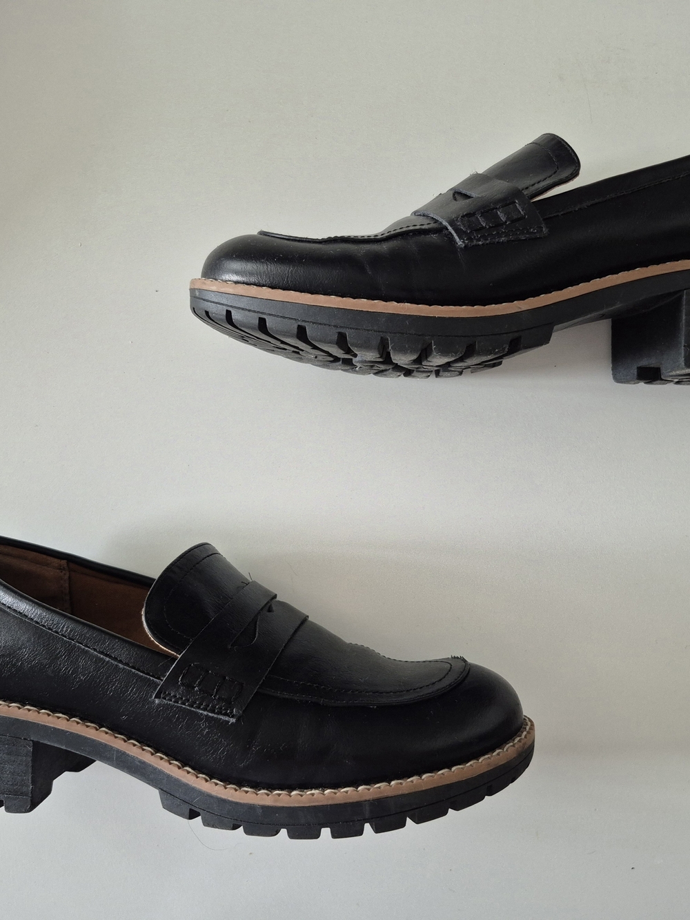 Classic Black Leather Penny Loafers